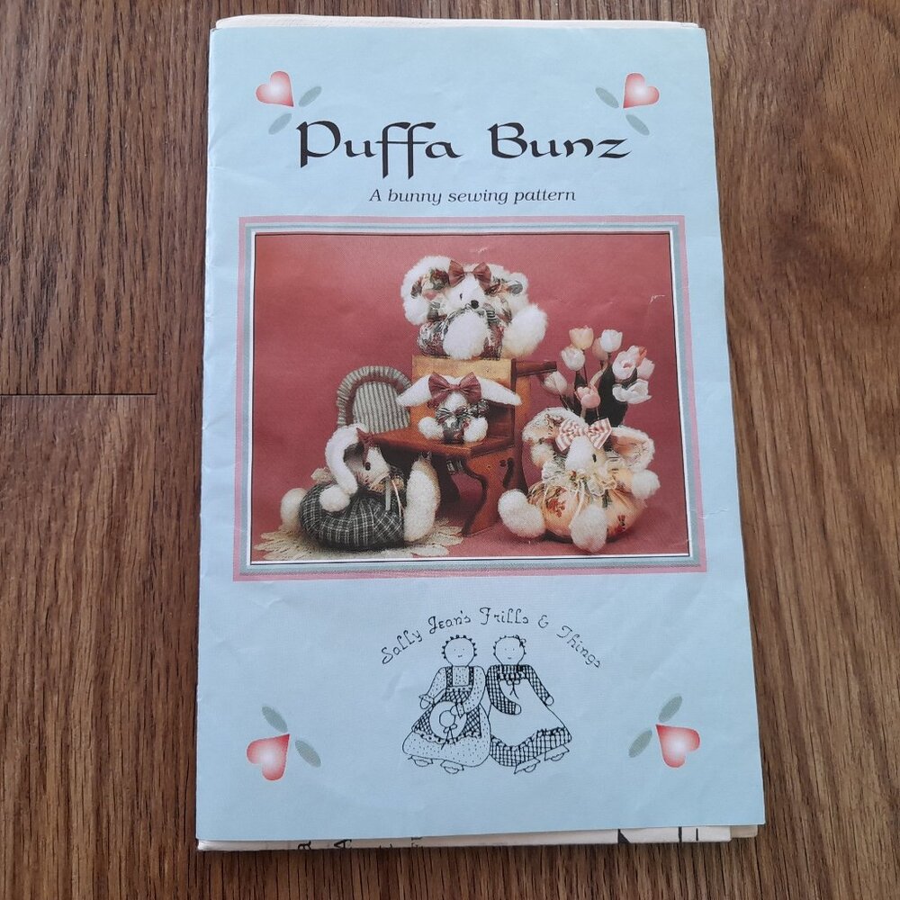 Vintage Bunny Sewing Pattern Puffa Bunz Kitschy Easter Decor